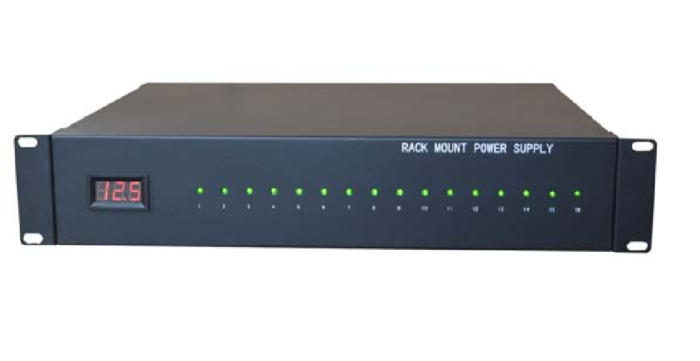 PS-AC2486T3-2U 型 19” 標準 2U 機架式綜合電源 AC24V 8A×6、DC12V 5A×3、DC24V 5A×3