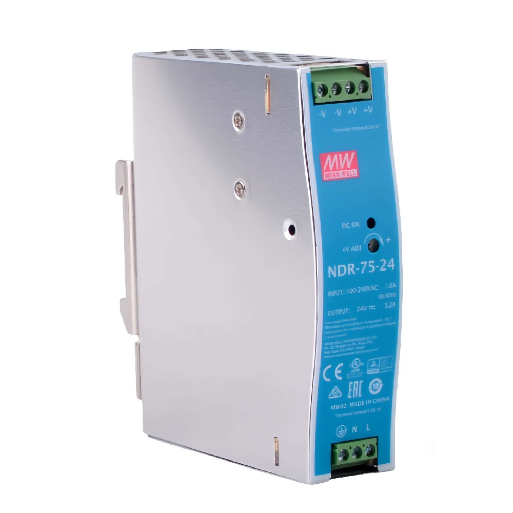 NDR-75-12  75W 工業(yè)用 DIN 導軌型單組輸出電源供應器