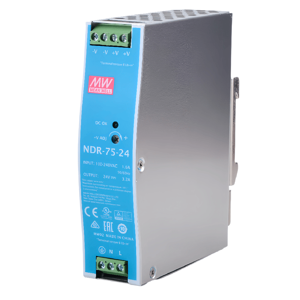 NDR-75-24  TS-35/7.5或TS-35/15標準 DIN 導軌電源
